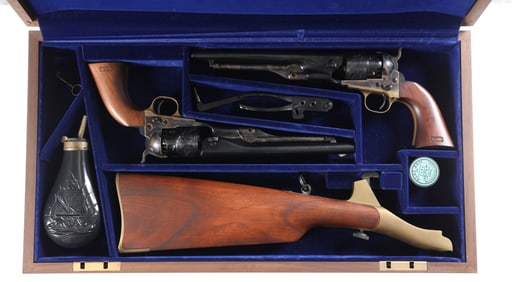 Cased Pair Colt 1860 Army Series Percussion Revolvers .44 cal