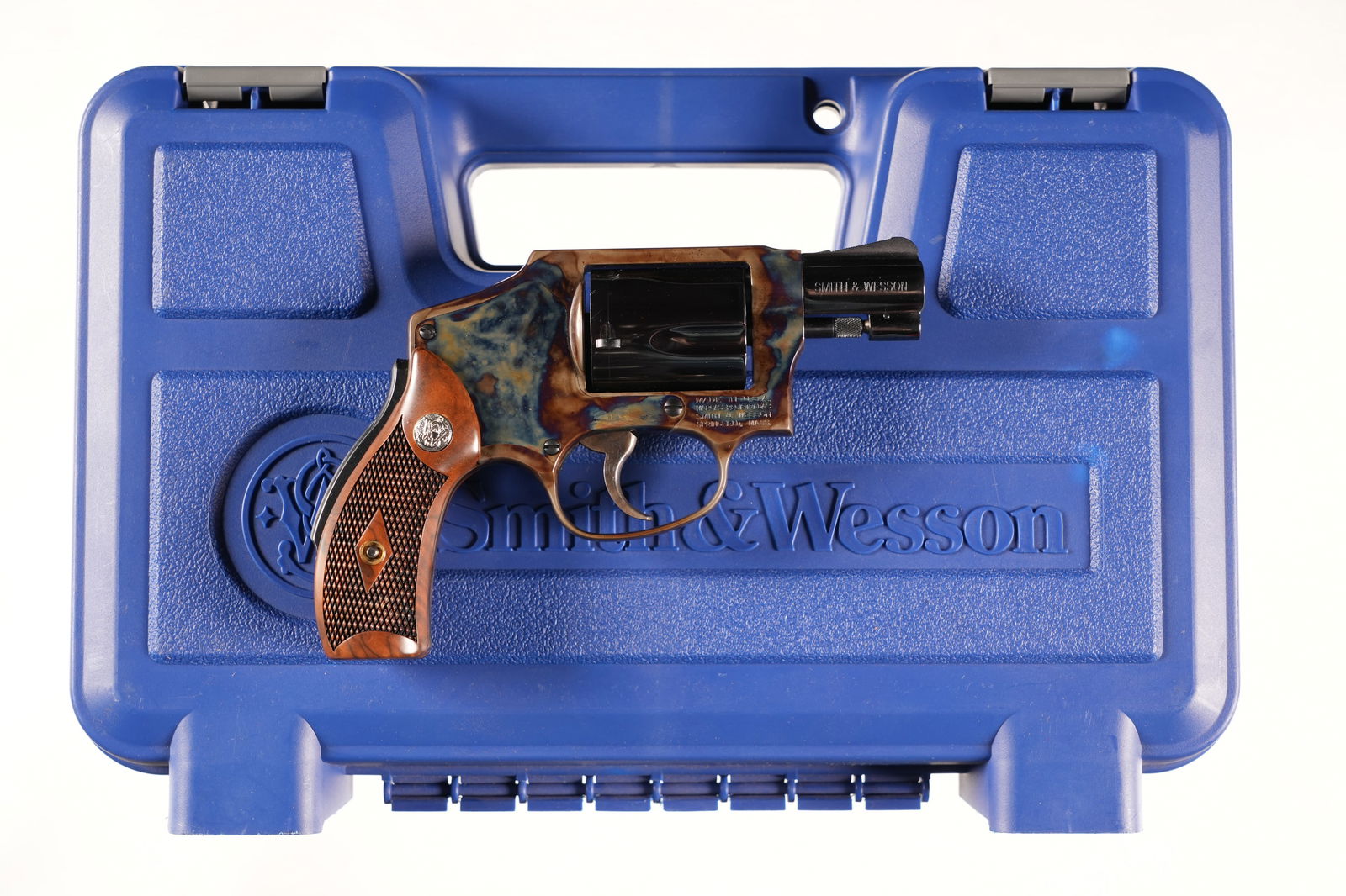 Smith & Wesson 40-1 Revolver .38 spl +P: .38 spl +P Serial # CMY2566 Smith & Wesson Model 40-1 Case Colored Centennial Model Cal, .38 Spl +P with 2" Bbl. Internal hammer with grip safety. Factory checkered grips. , J- Frame round butt. Condi