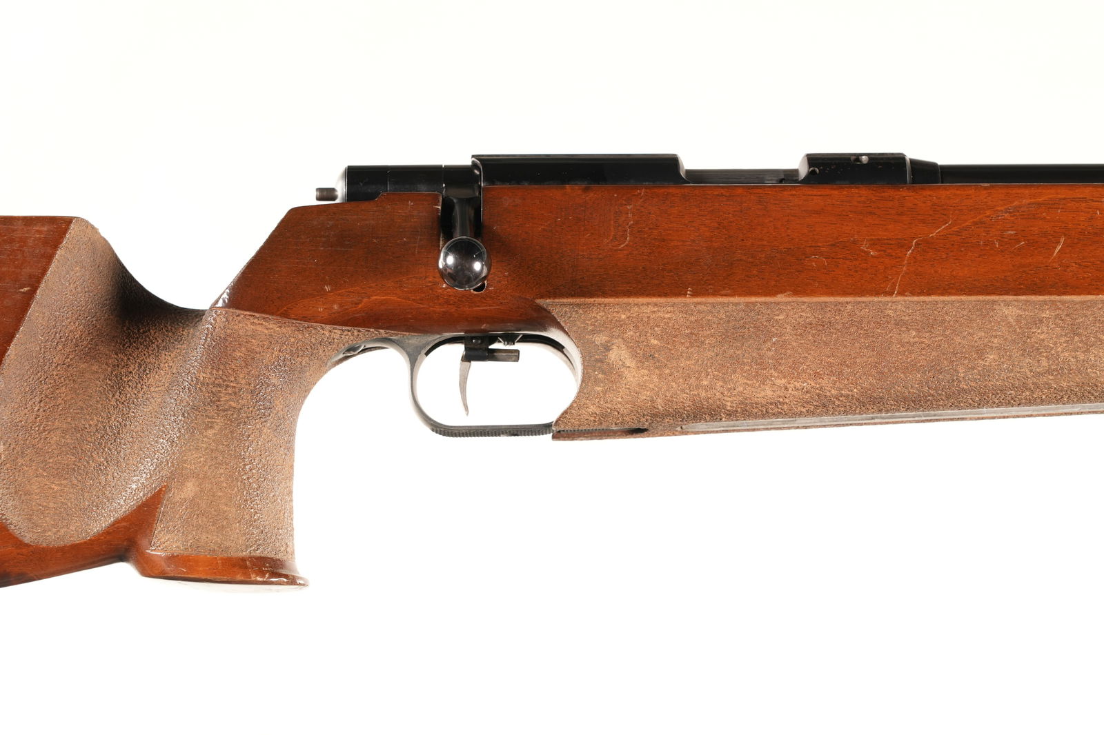 Anschutz 54 Match Bolt Rifle .22 lr: .22 lr Serial # 102258 Anschutz Model 54 Match Single shot target rifle with target adjustable trigger and target stock with palm stop rail . Condition, Very good with bright bore. Adjustable butt is