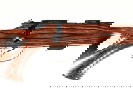 CZ 455 Bolt Rifle .22 lr: .22 lr Serial # C170538 CZ 455 22 LR with 5 round detachable magazine. Thumbhole laminated wood stock with 14" LOP. Condition, Excellent with little use. Mechanically fine Barrel 17 1/4in. Modern