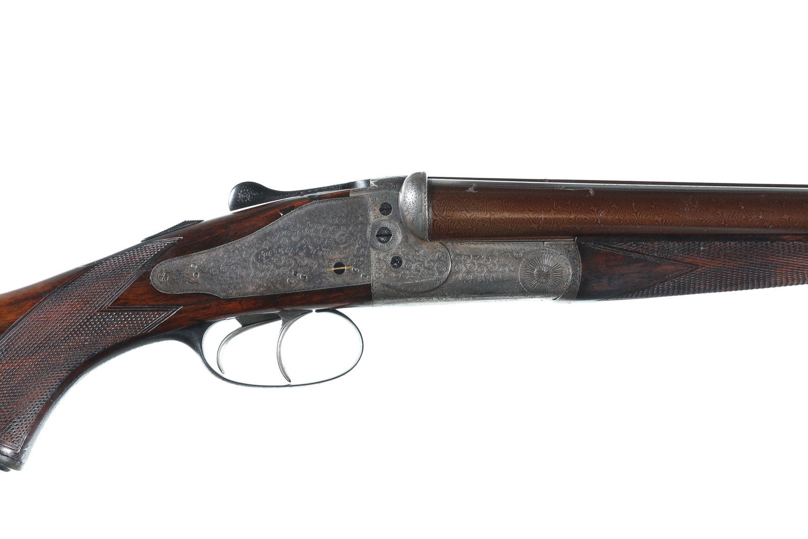 Cogswell & Harrison The Victor No. 2 Double Rifle .440: Cogswell & Harrison, established in 1770, is one of London's oldest gunmakers, known for fine double rifles used in big game hunting during the Victorian era. Manufactured circa 1890, this .440 serial