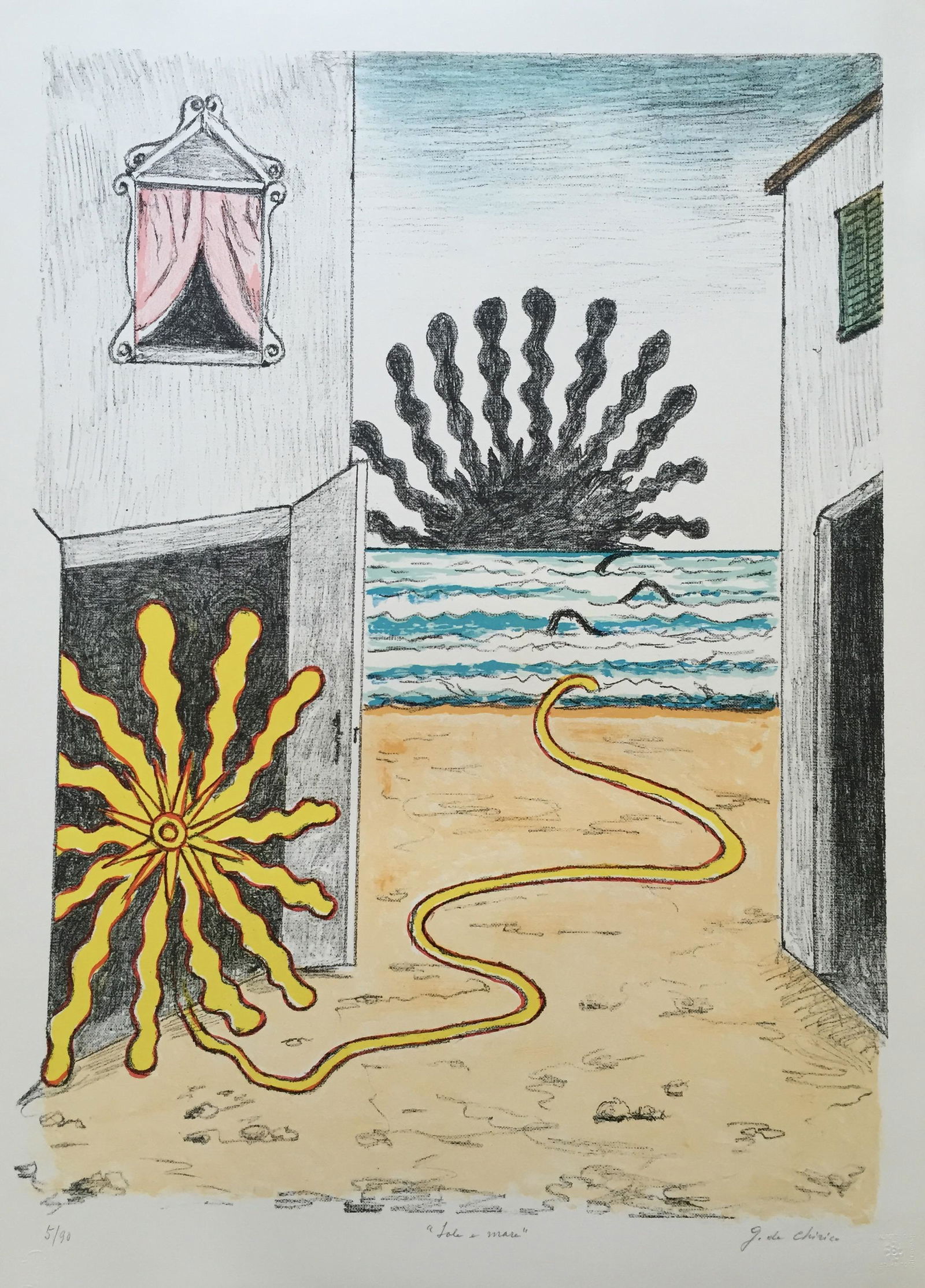 Sole e mare 1969 by Giorgio De Chirico (1 of 3)