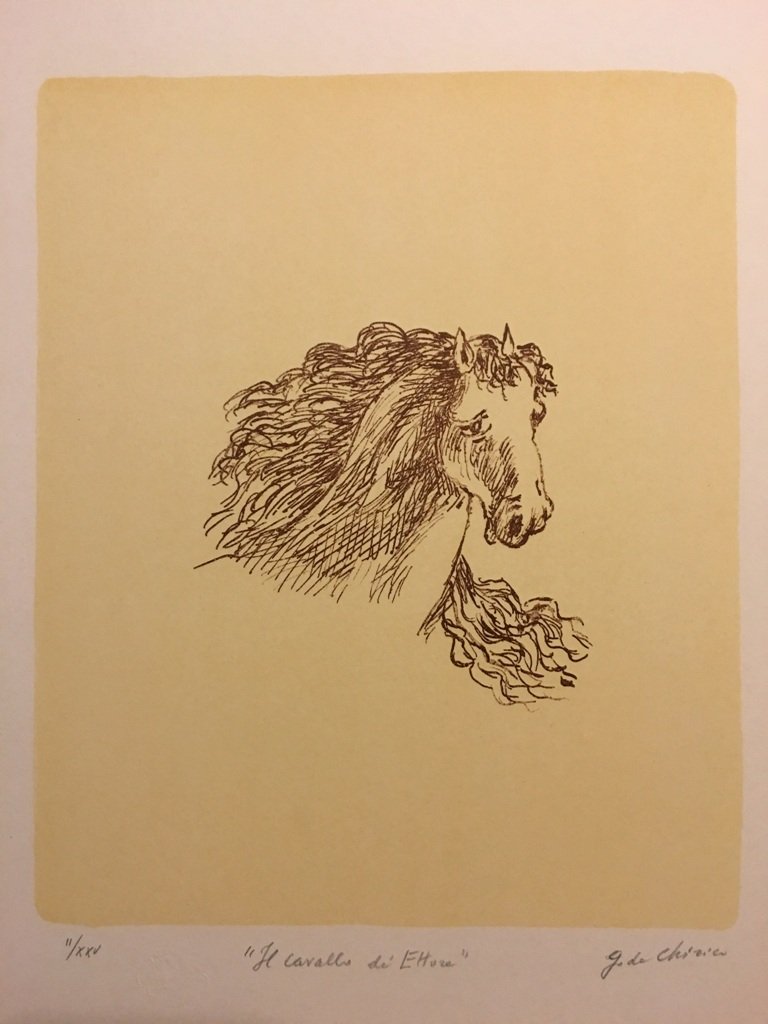 Il cavallo di Ettore 1971 by Giorgio De Chirico (1 of 4)