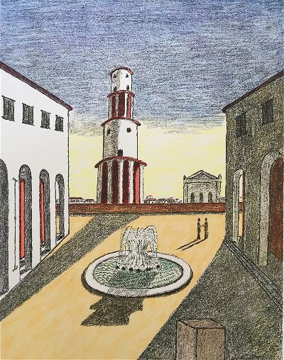 Il segreto della fontana 1971 by Giorgio De Chirico (1 of 3)