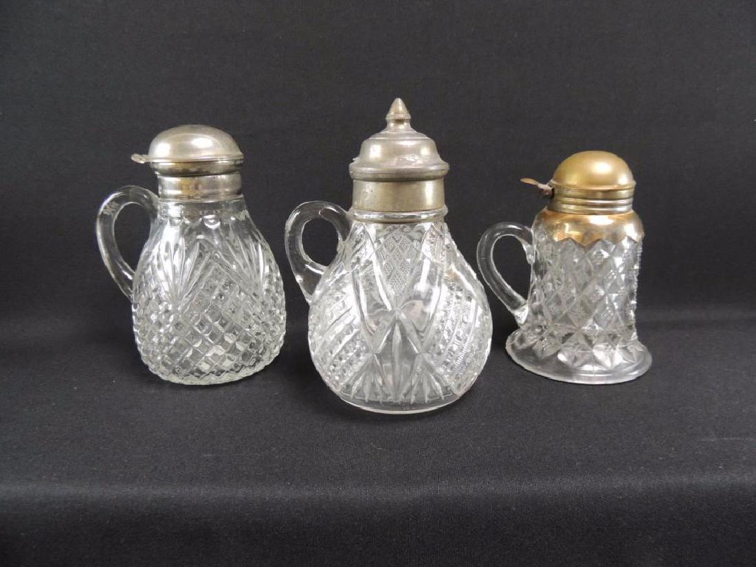 Group of 3 Antique Cut Glass Syrups (1 of 6)