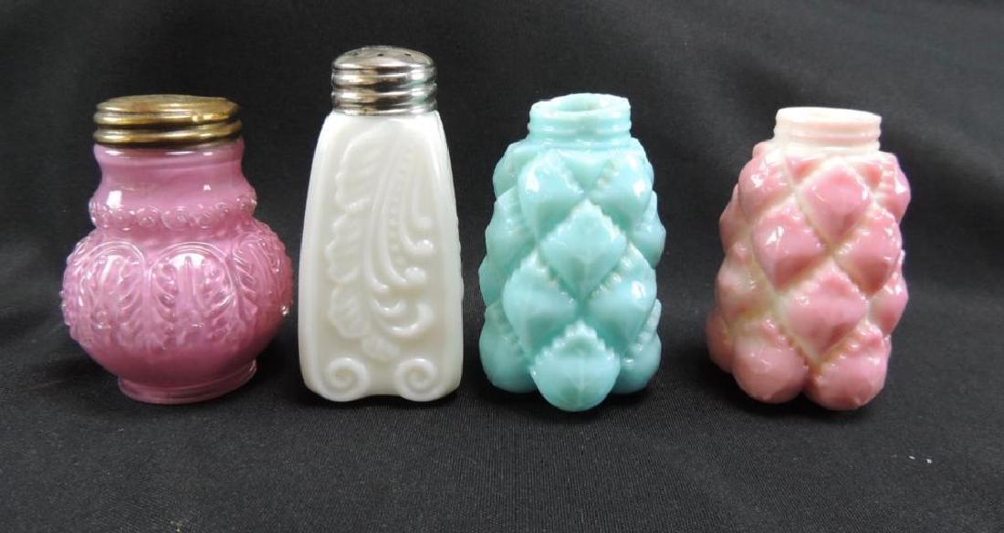 Group of 4 Antique Opaque, Cased, and Milk Glass Salt (1 of 3)