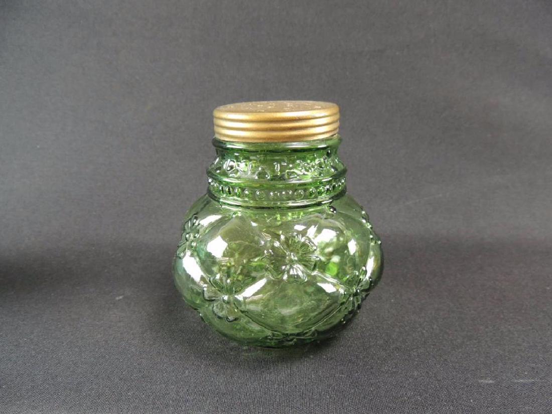 Antique Green Glass Quilted Daisy Pattern Sugar Shaker (1 of 3)
