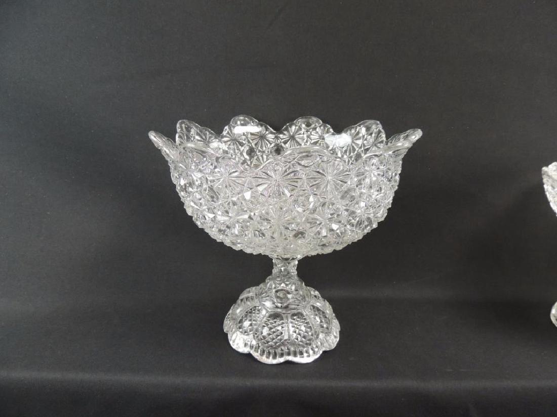 Daisy and Button Clear H.S. Compote: Circa 1885-95, 10 1/2"