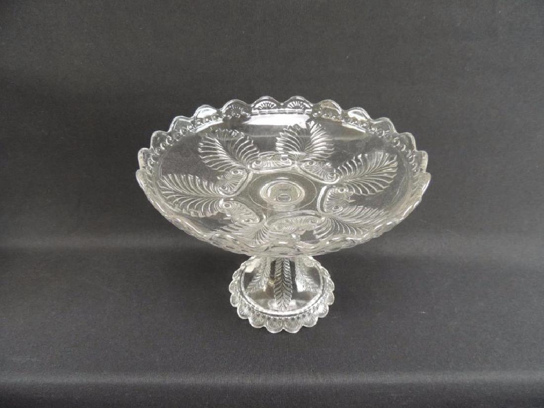U.S. Glass Co. Missouri Clear H.S. Compote: Circa 1898, 8"