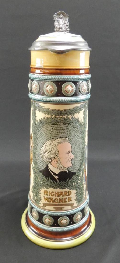 Mettlach Etched Richard Wagner musician/composer 3L (1 of 12)