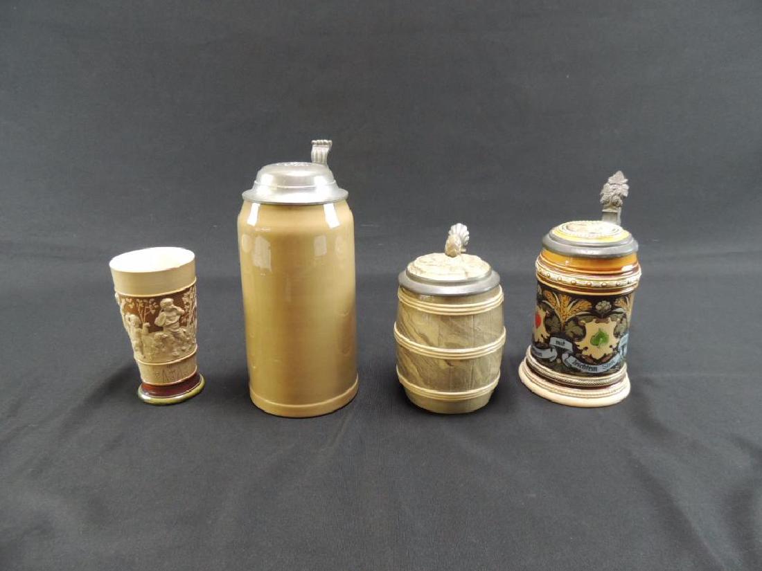 Group of 4 Mettlach steins and Beaker (1 of 14)