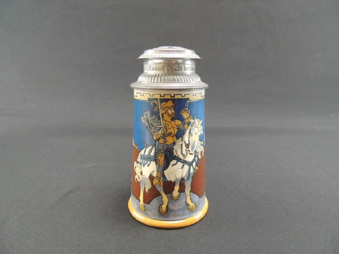 Mettlach Night on Whitehorse by H. Schlitt 1/2 L stein (1 of 6)