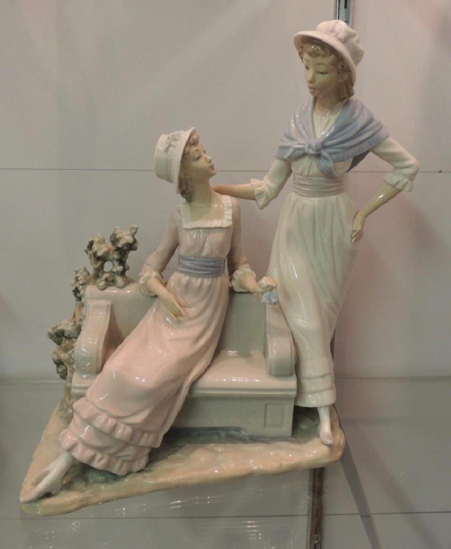 Lladro Porcelain Figurine Featuring 2 Women with Park (1 of 4)