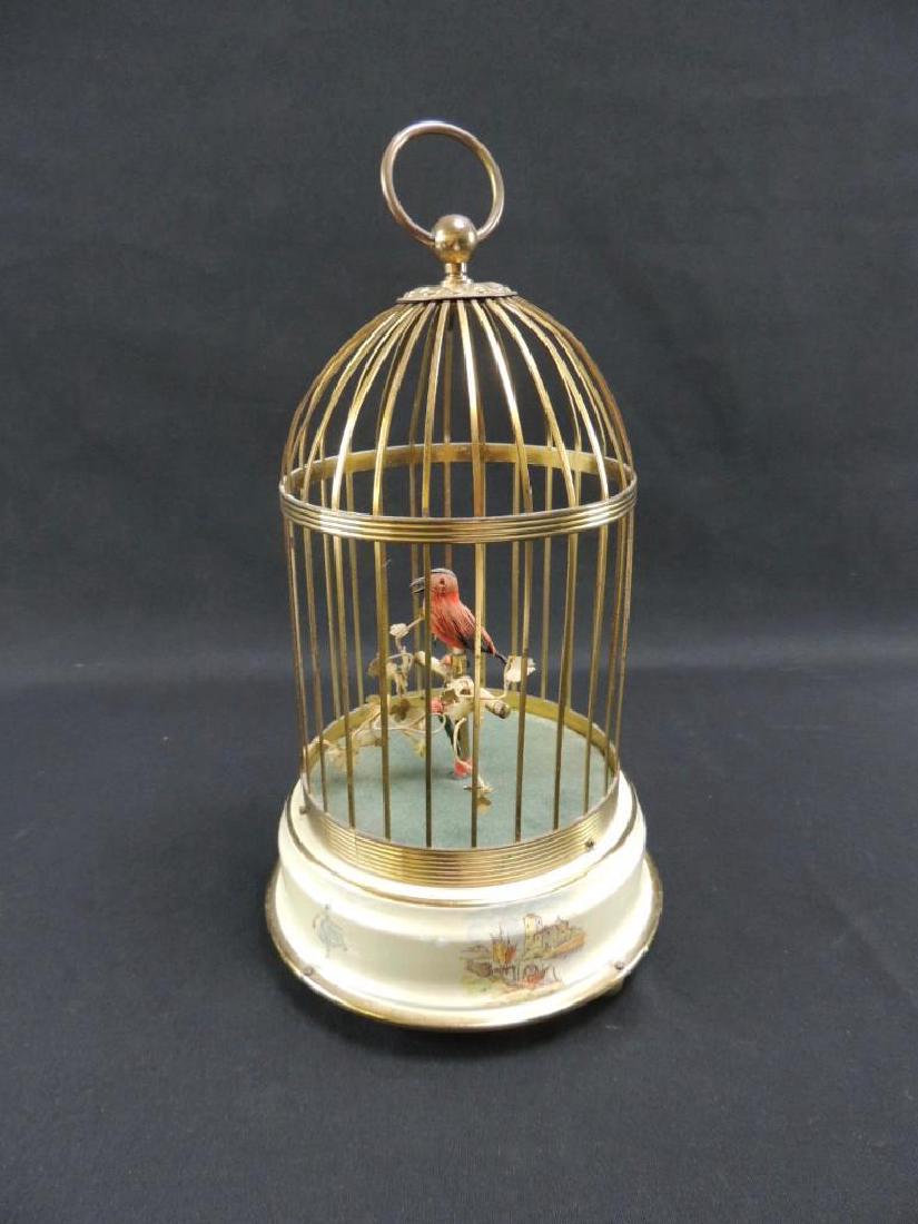 Antique German Automaton Wind Up Singing Bird Cage (1 of 4)