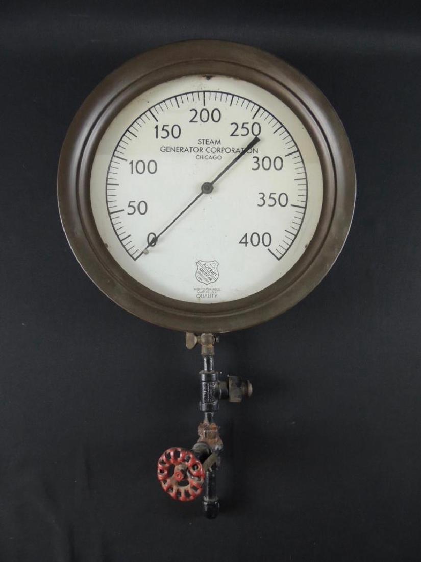 Antique Ashcroft American 14 1/2" Pressure Gauge (1 of 4)