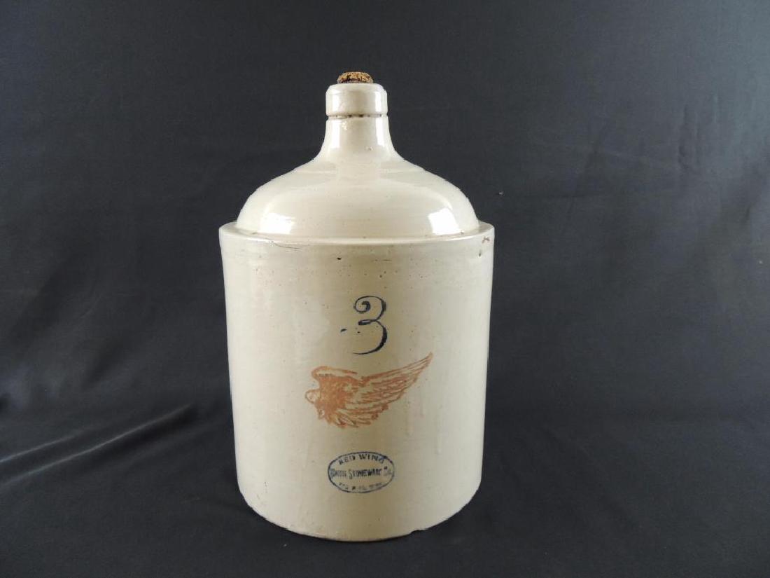 Antique 3 Gallon Red Wing Stoneware Jug (1 of 3)