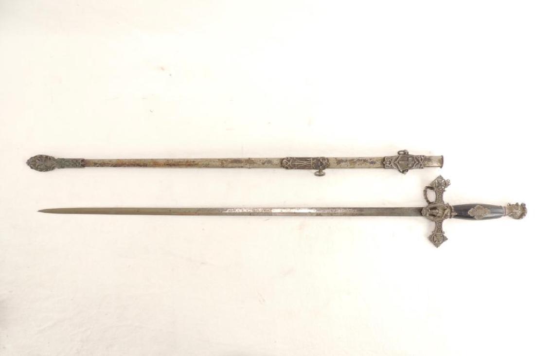 Antique Masonic Ceremonial Sword with Scabbard (1 of 6)