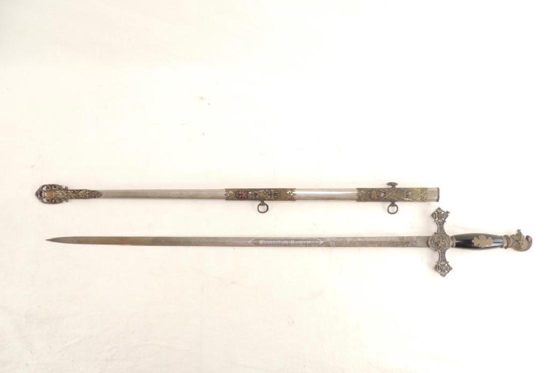 Antique Masonic Ceremonial Sword with Scabbard (1 of 7)