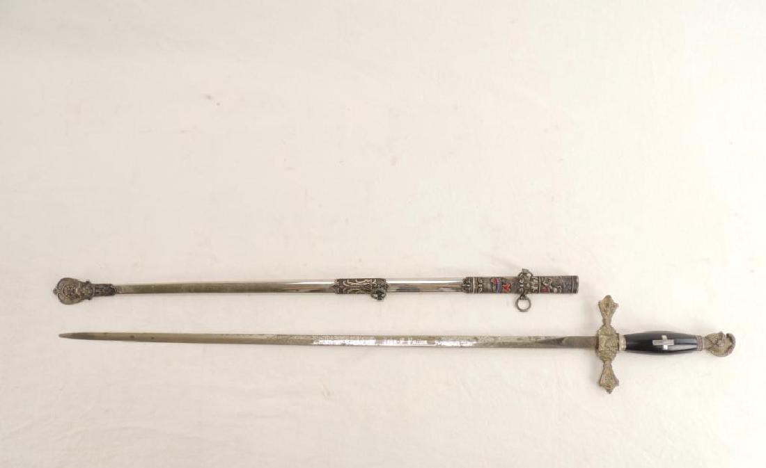 Antique Masonic Ceremonial Sword with Scabbard (1 of 7)