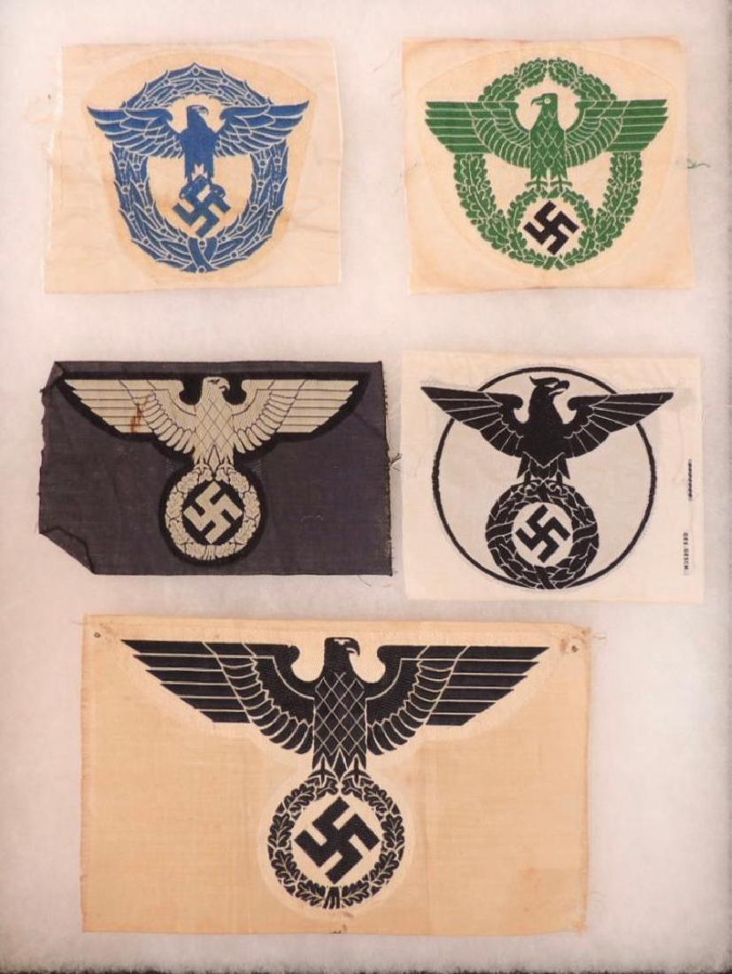 WW2 German NSDAP and Police Sport Shirt Eagle Patches (1 of 4)