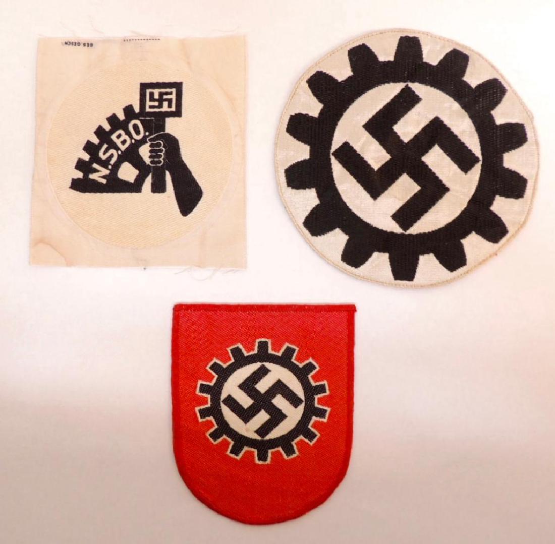 Group of 3 WW2 German DAF and NSBO Sport Shirt Insignia (1 of 2)