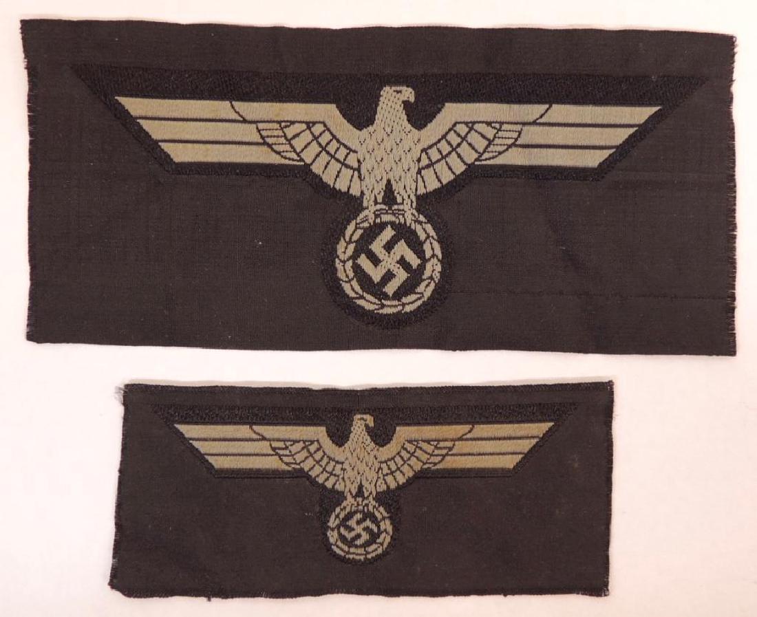 Group of 2 WW2 German Army Panzer EM O/S Cap and Breast (1 of 2)