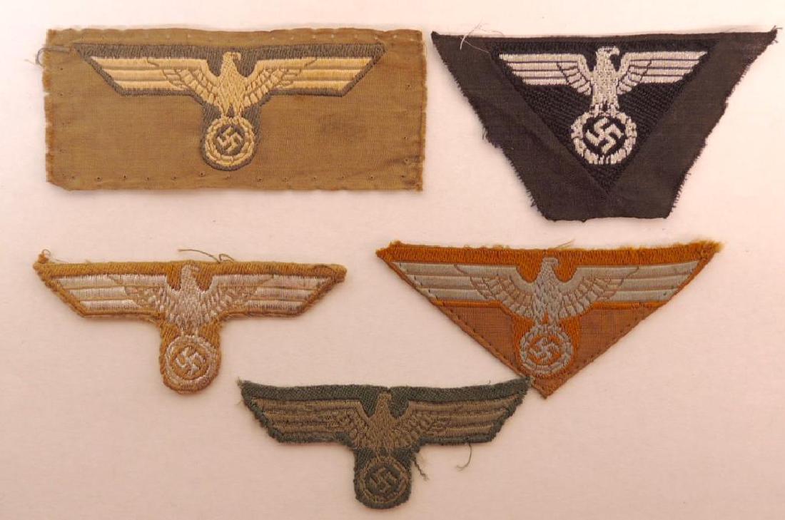 Group of 5 WW2 German Army and DAK EM O/S Cap Eagle (1 of 1)