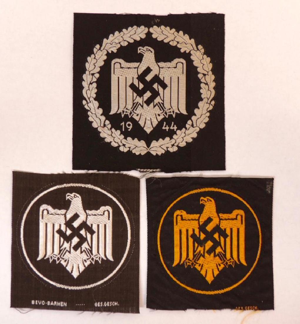 Group of 3 WW2 German National Sport Eagle Patches (1 of 2)
