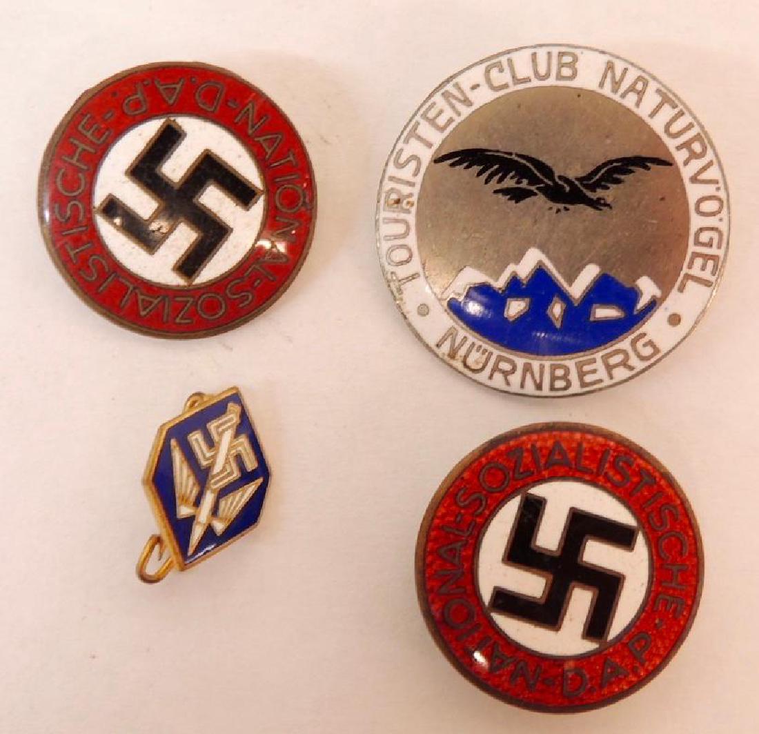 Group of 4 WW2 German Badges and Pins (1 of 3)