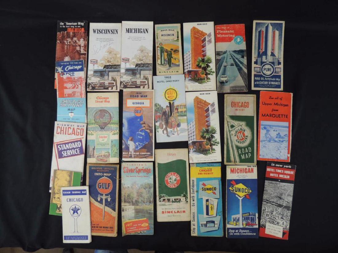 Group of 24 Vintage Road Maps (1 of 1)