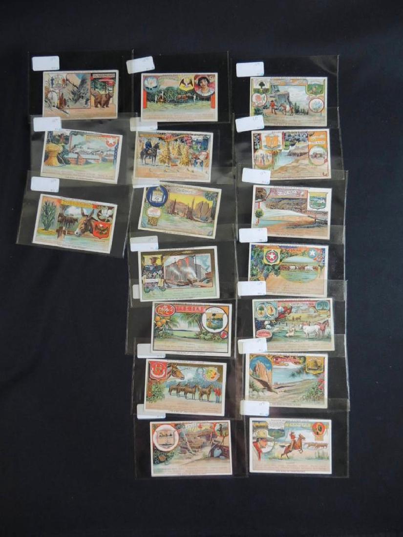Group of 17 Victorian Trade Cards Featuring States (1 of 5)