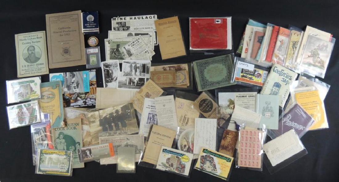 Group of Mining, Cooking, and Other Ephemera (1 of 9)