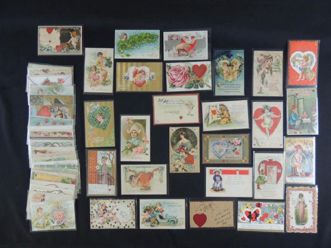 Approximately 50 Valentine Postcards (1 of 5)