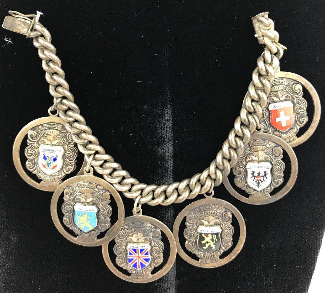 800 Silver Large Charm Bracelet (1 of 3)