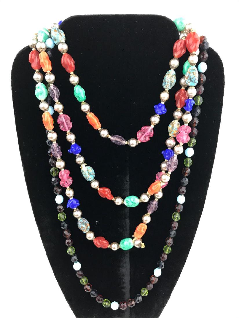 Lot of 2 Glass Bead Necklaces (1 of 2)