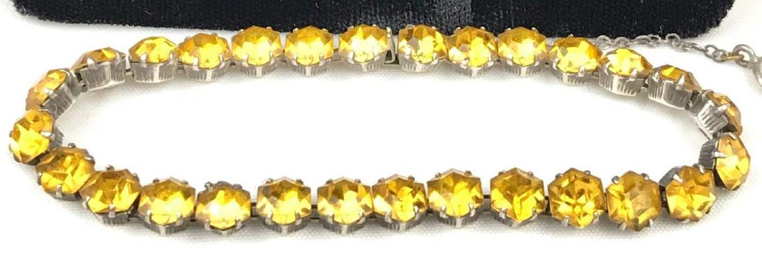 Sterling Yellow Rhinestone Bracelet (1 of 2)