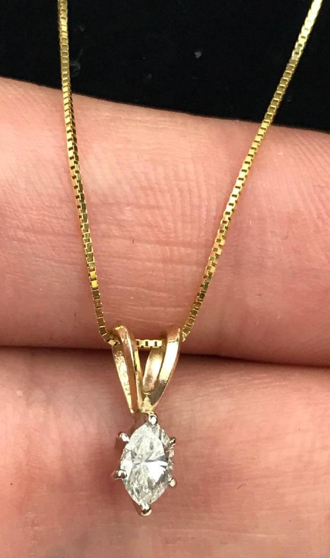 14K Diamond Necklace and Chain (1 of 2)