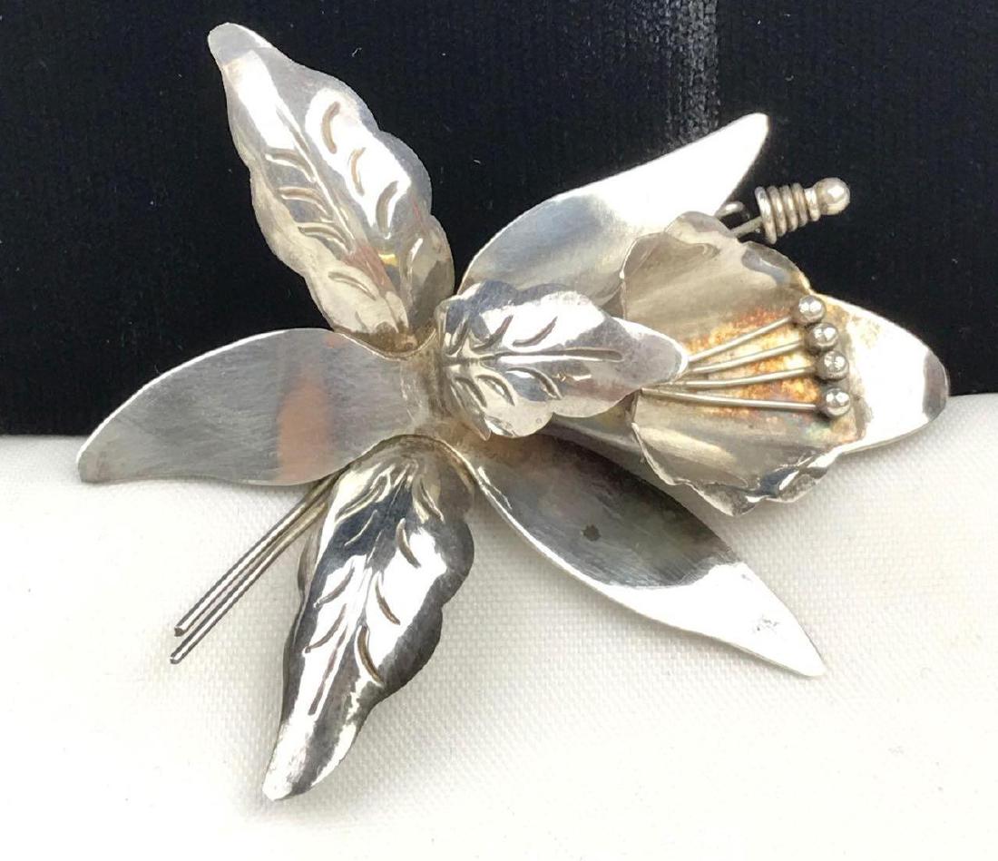 Sterling Flower Pin from Mexico (1 of 2)