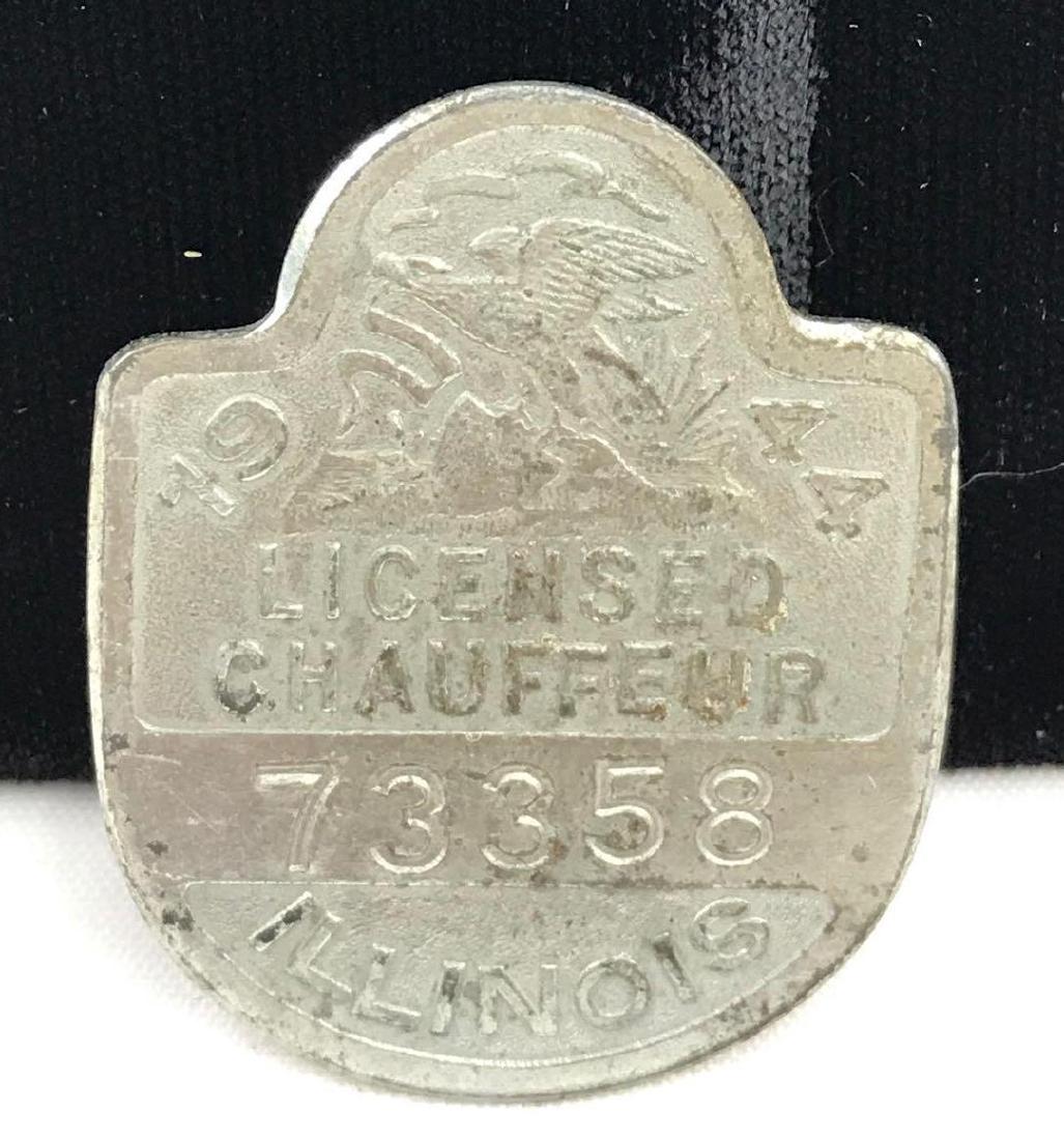 1944 Chauffer Badge 73358 Illinois (1 of 2)