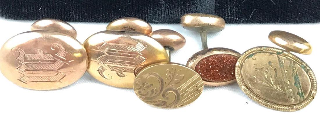 Lot of Antique Gold Filled Cufflinks (1 of 1)