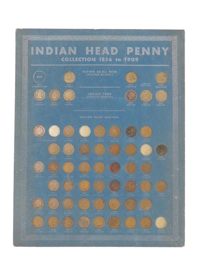 Near complete set of Indian head pennies 1857-1909 (1 of 8)