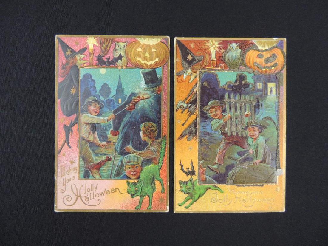 Embossed Halloween Series 4 Postcards (1 of 2)