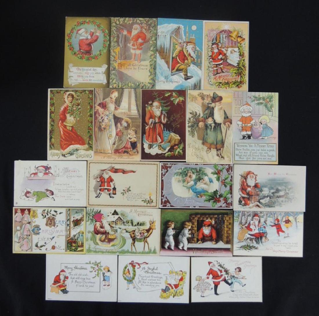 Antique Embossed Santa Christmas Postcards (1 of 2)