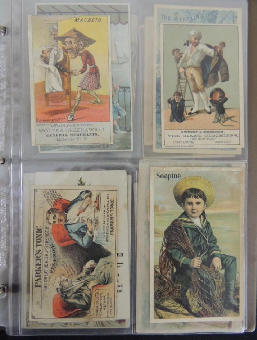 Album of Vintage Advertising trade Cards of Varied (1 of 5)