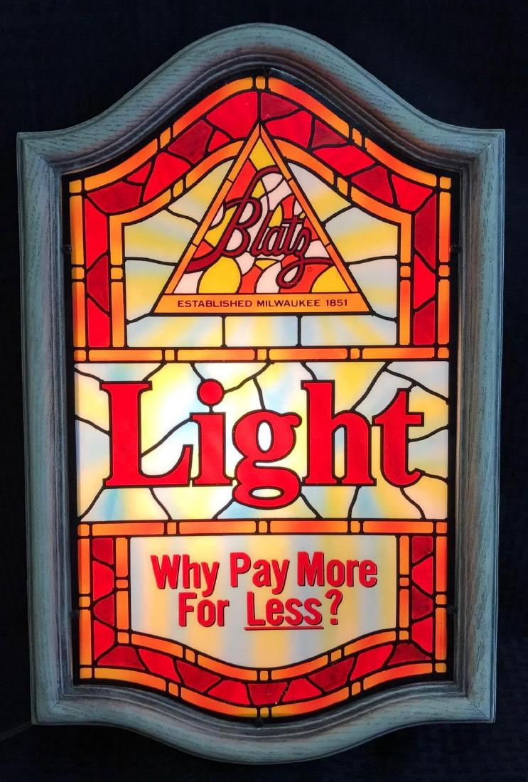 Blatz Light Beer Sign Stained Glass Look (1 of 3)