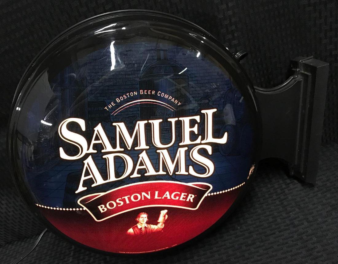Samuel Adams 2 sided Round Beer Light Sign (1 of 6)