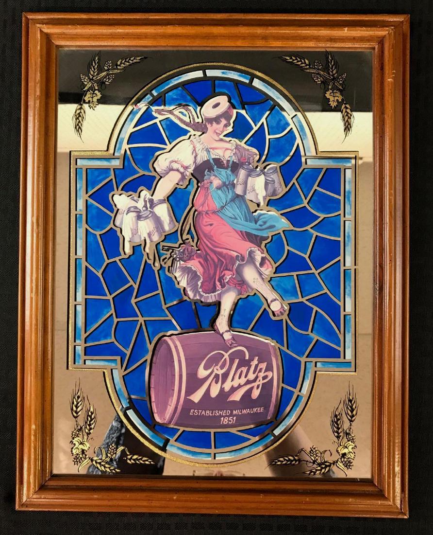 Blatz Beer Sign Mirror with Dancing Barmaid (1 of 2)