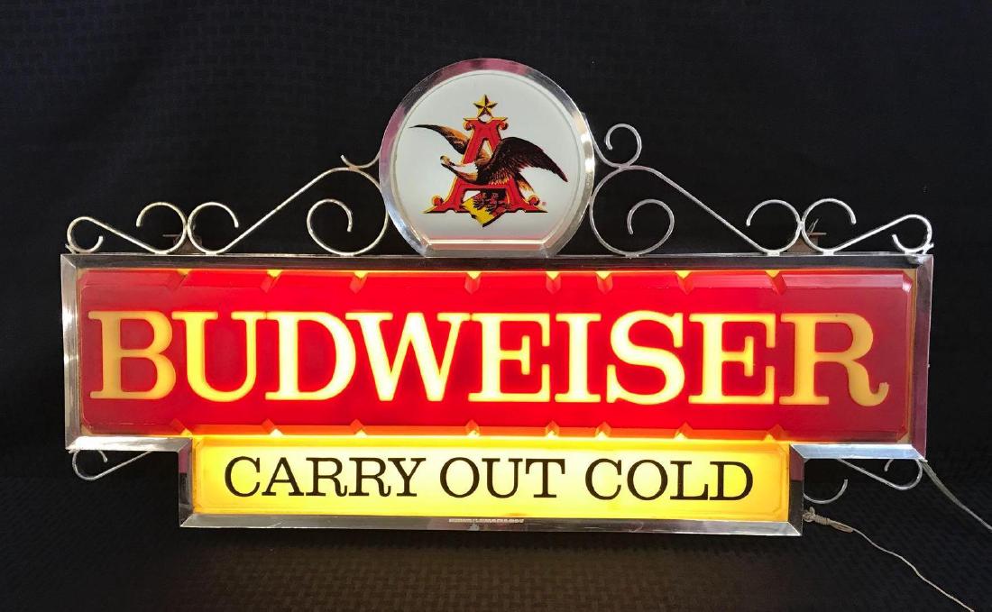 Budweiser Beer Sign Light with Eagle (1 of 2)