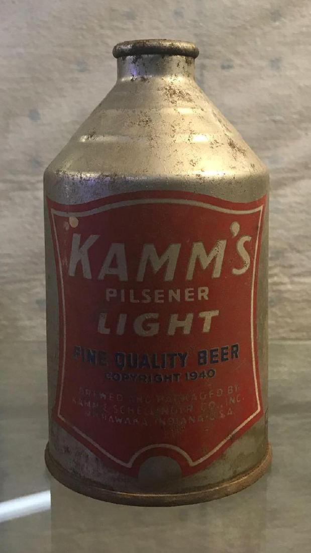 Circa 1940 Kamm's Beer Pilsner light cone top can (1 of 6)