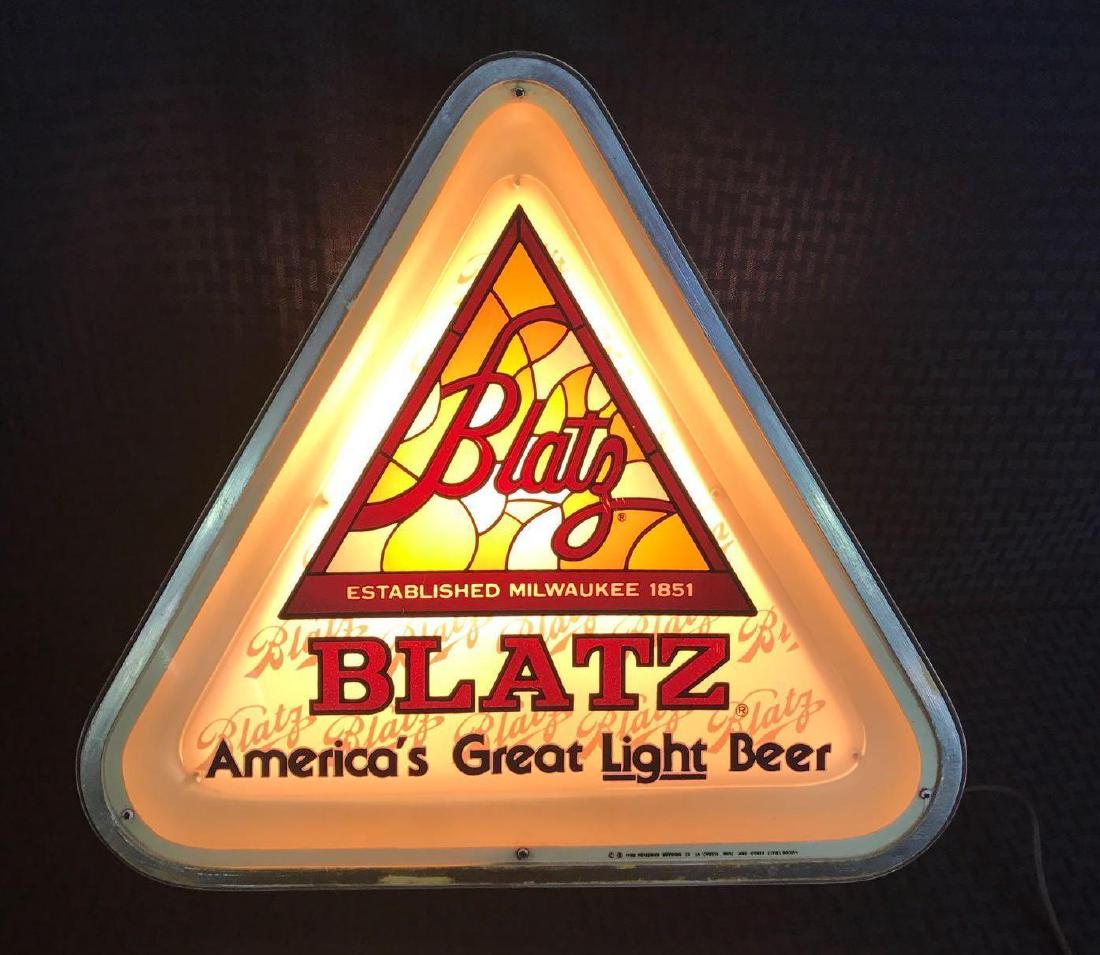 Triangle Blatz Beer Light Up Sign (1 of 2)